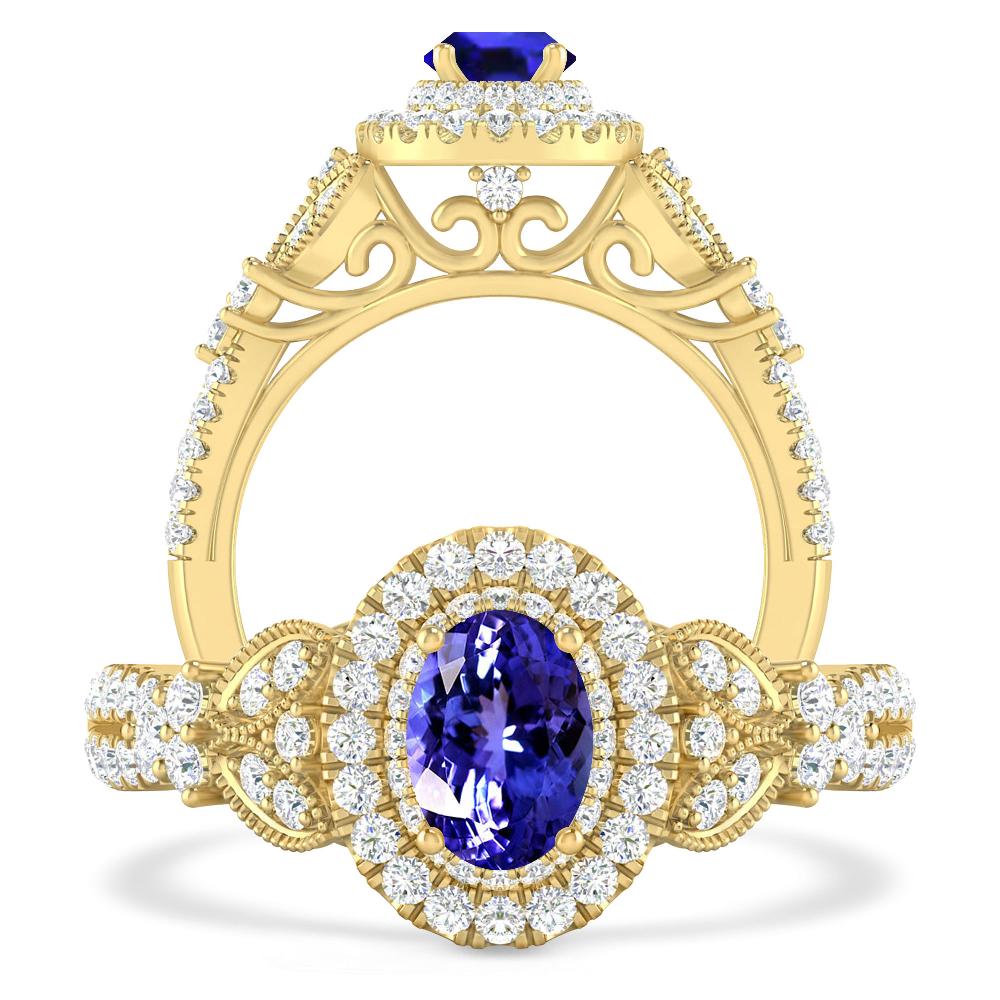 Yellow Gold - Tanzanite