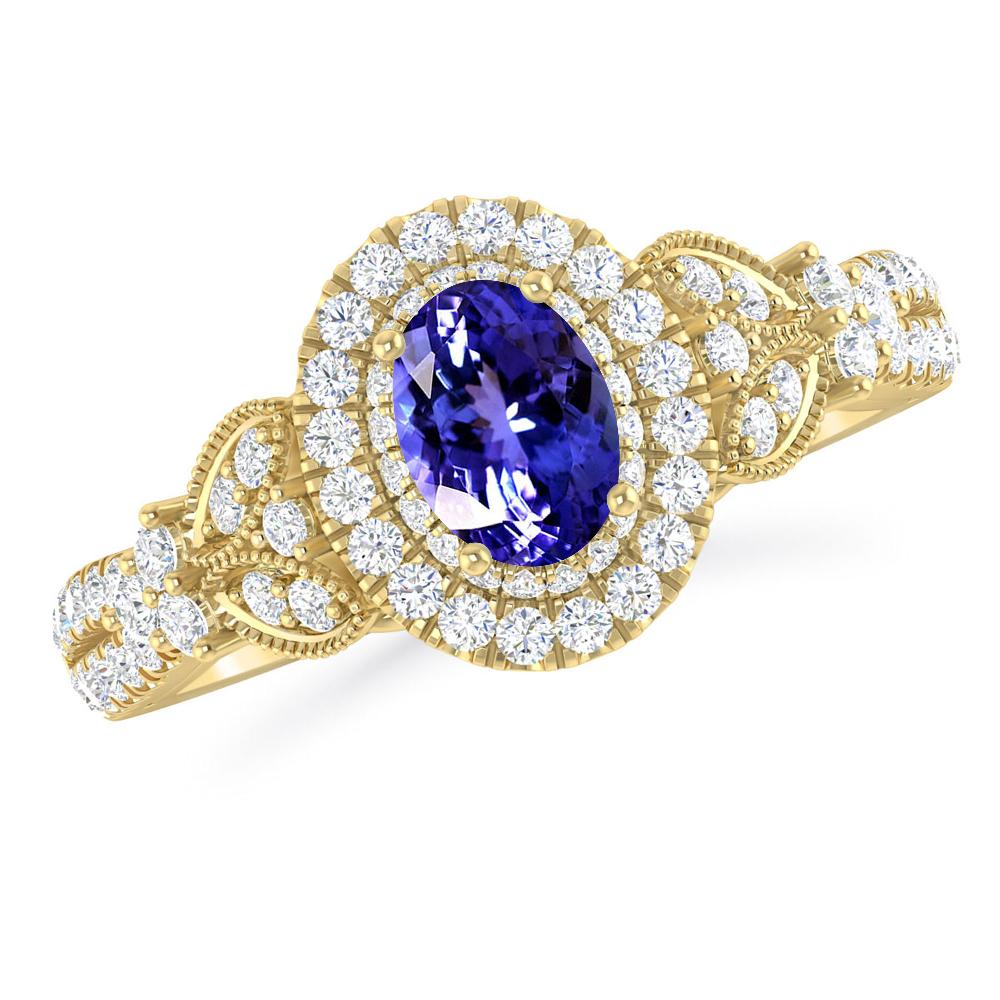 Yellow Gold - Tanzanite