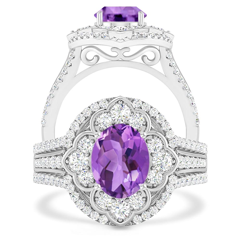 White Gold - Amethyst