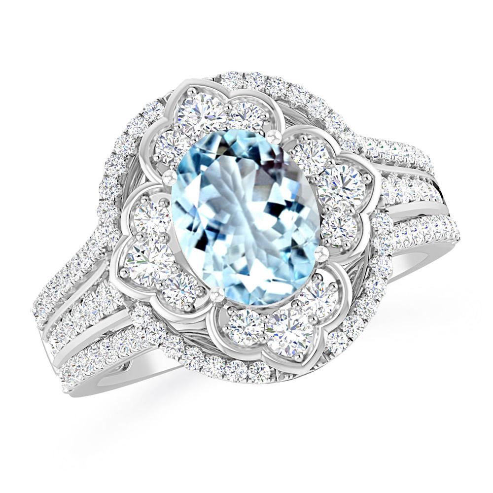 White Gold - Aquamarine