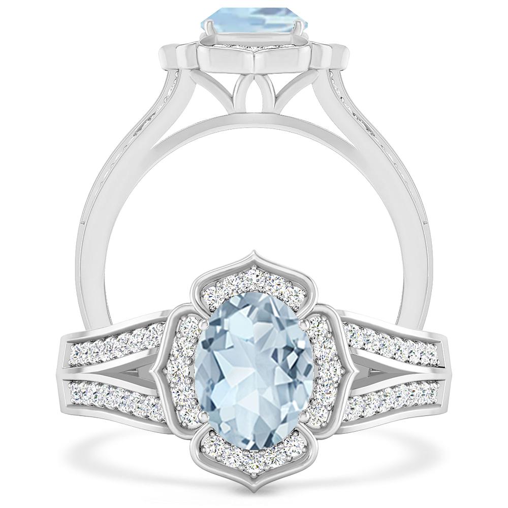 White Gold - Aquamarine