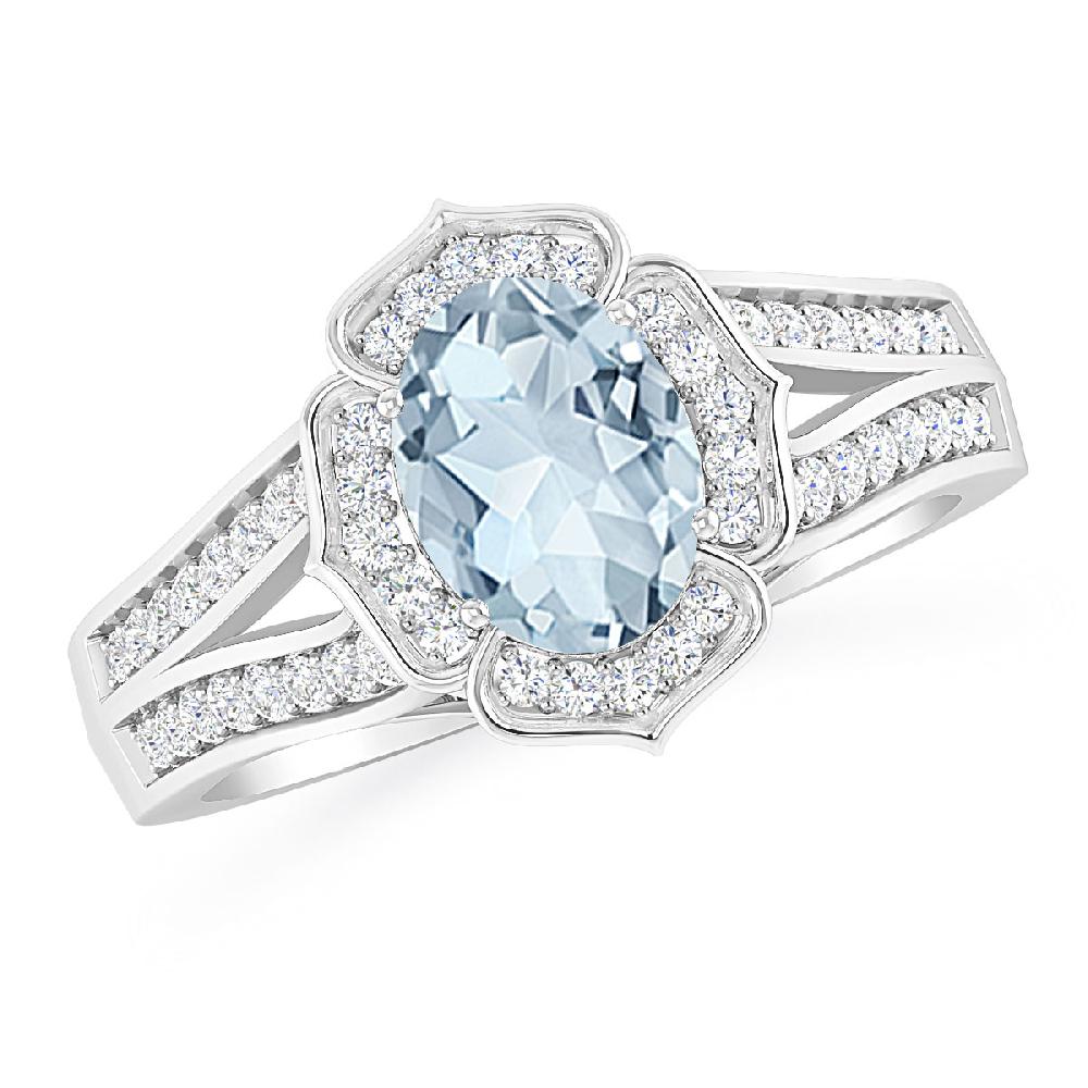 White Gold - Aquamarine