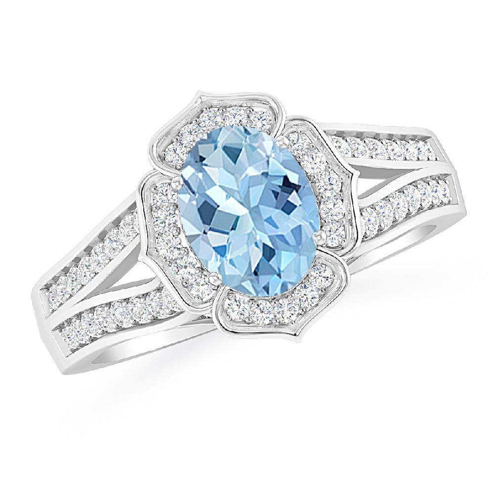 White Gold - Aquamarine