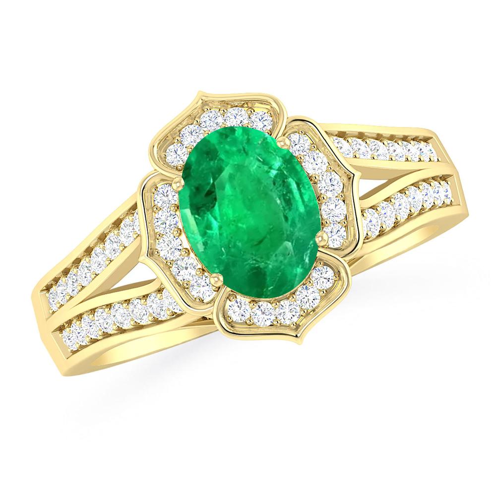 Yellow Gold - Emerald
