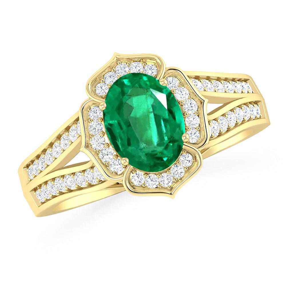 Yellow Gold - Emerald