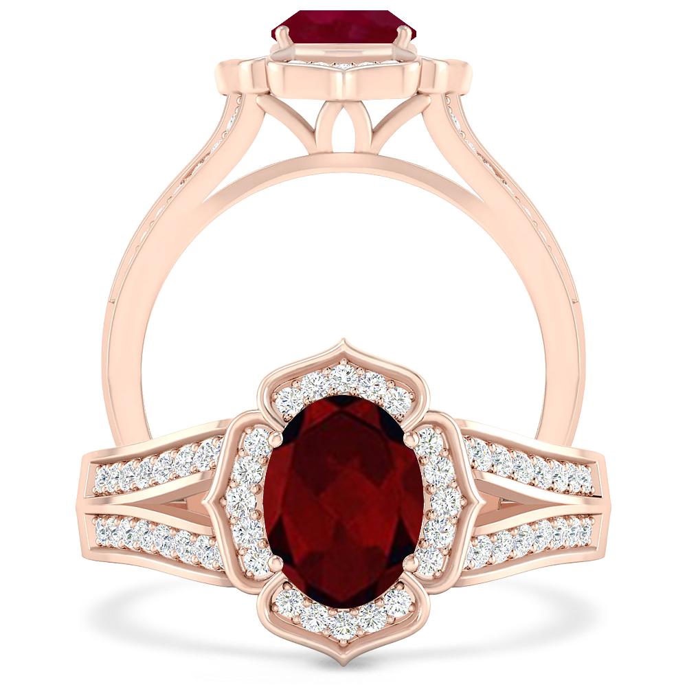 Rose Gold - Garnet