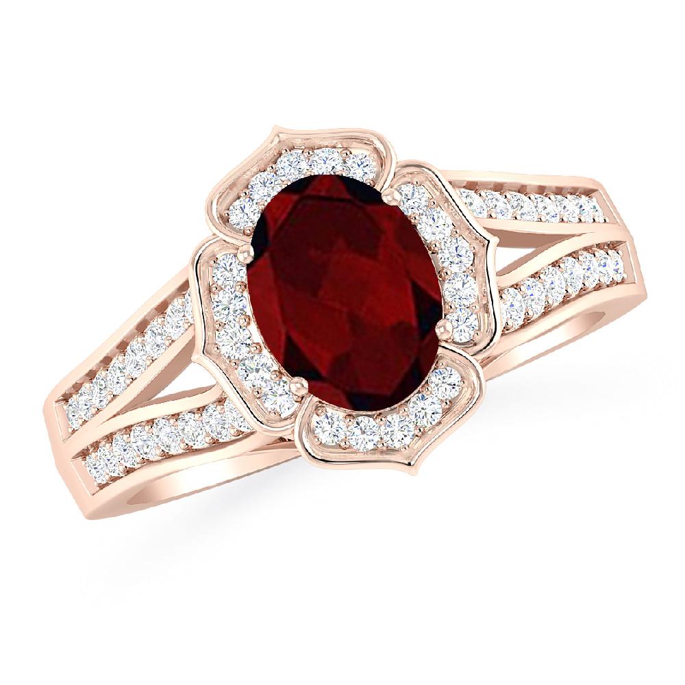 Rose Gold - Garnet