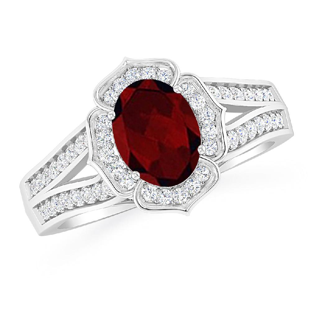 White Gold - Garnet