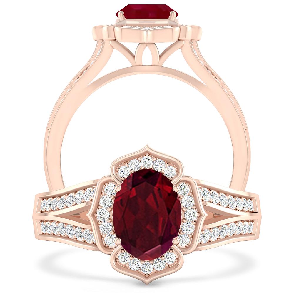 Rose Gold - Garnet
