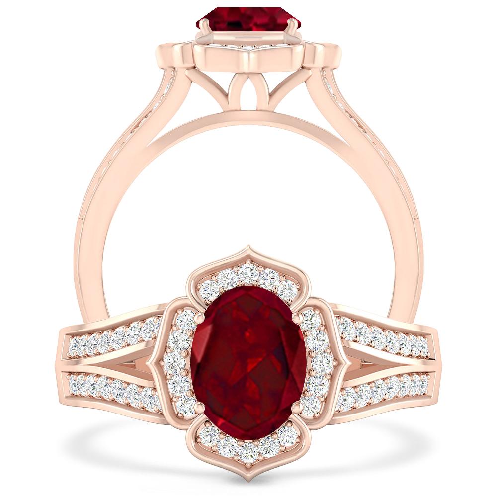 Rose Gold - Garnet