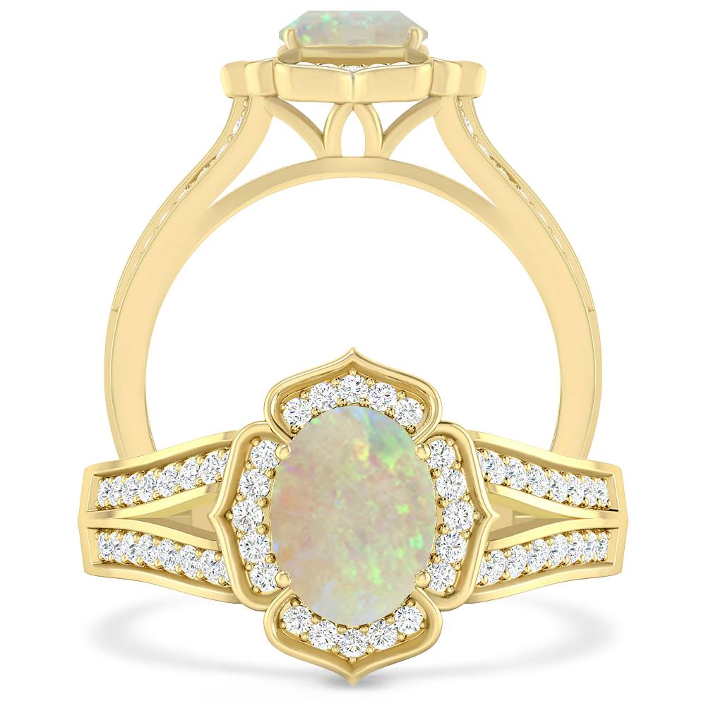 Yellow Gold - Opal