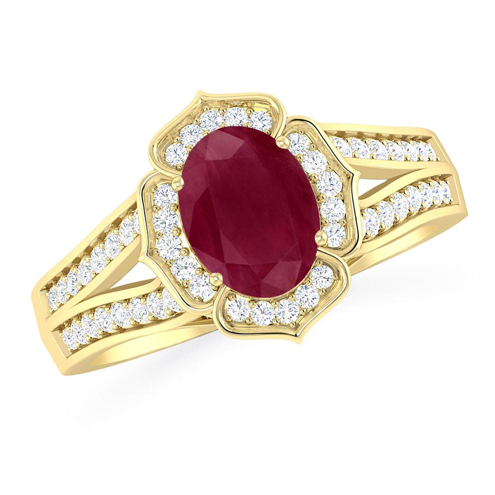 Yellow Gold - Ruby