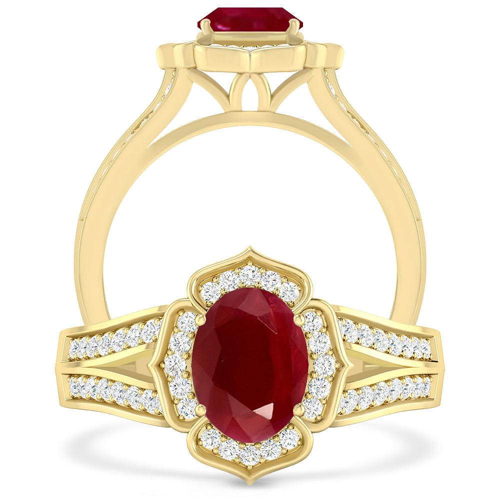 Yellow Gold - Ruby