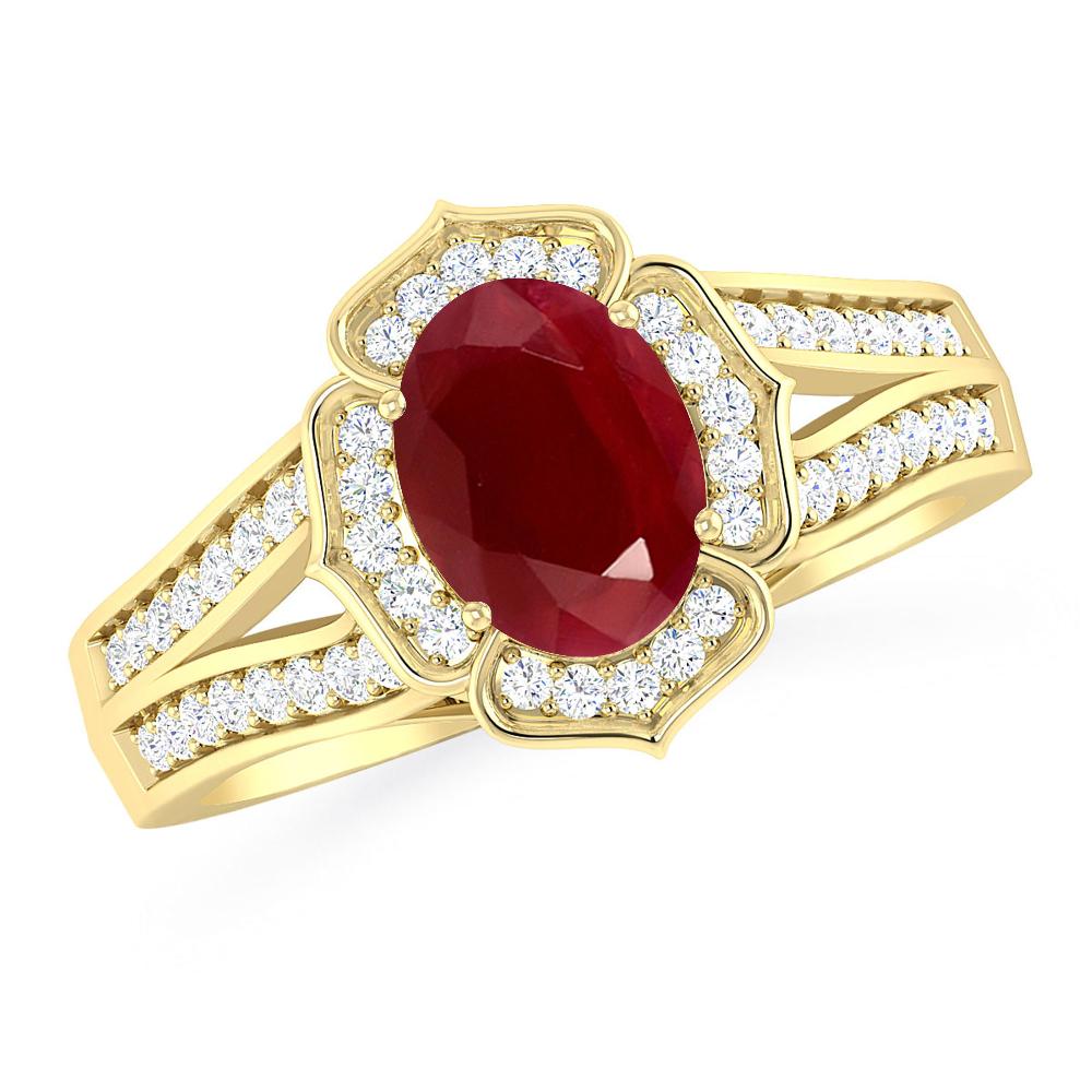 Yellow Gold - Ruby