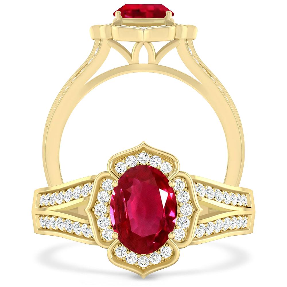 Yellow Gold - Ruby