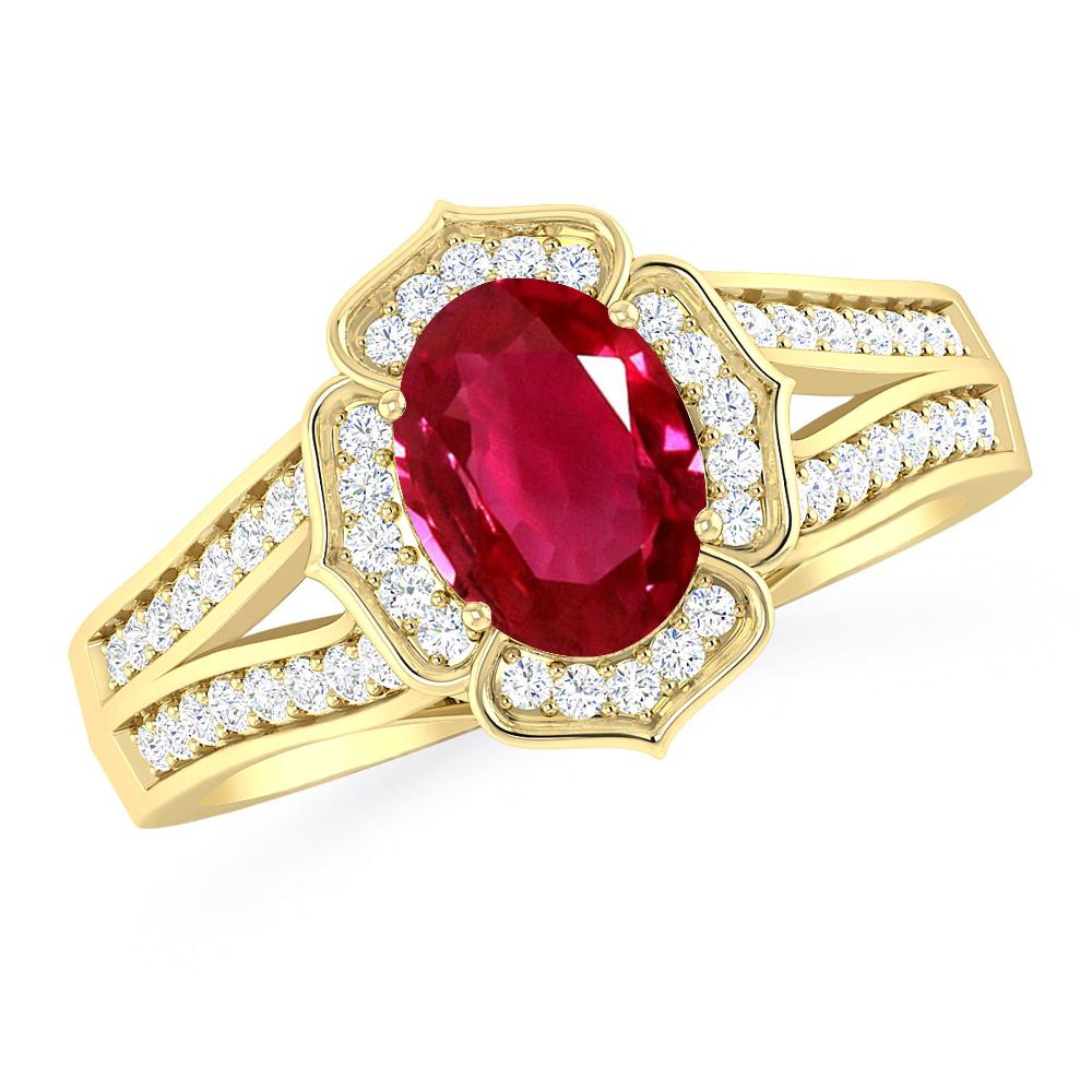 Yellow Gold - Ruby