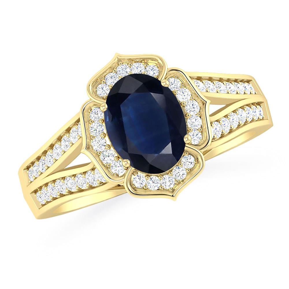 Yellow Gold - Sapphire