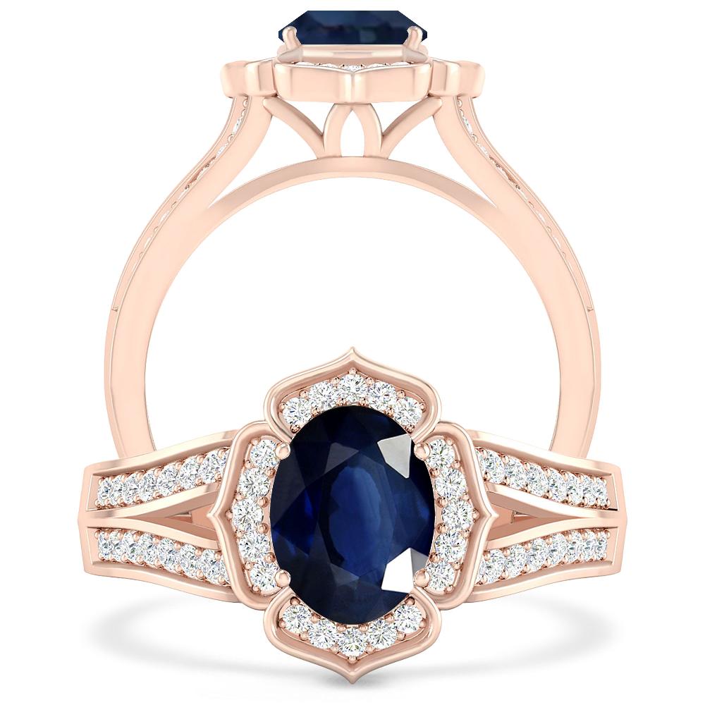 Rose Gold - Sapphire