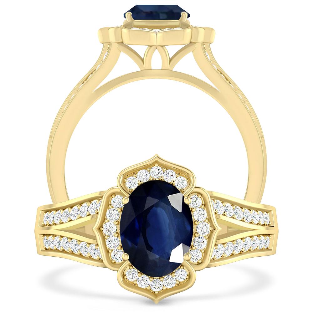 Yellow Gold - Sapphire