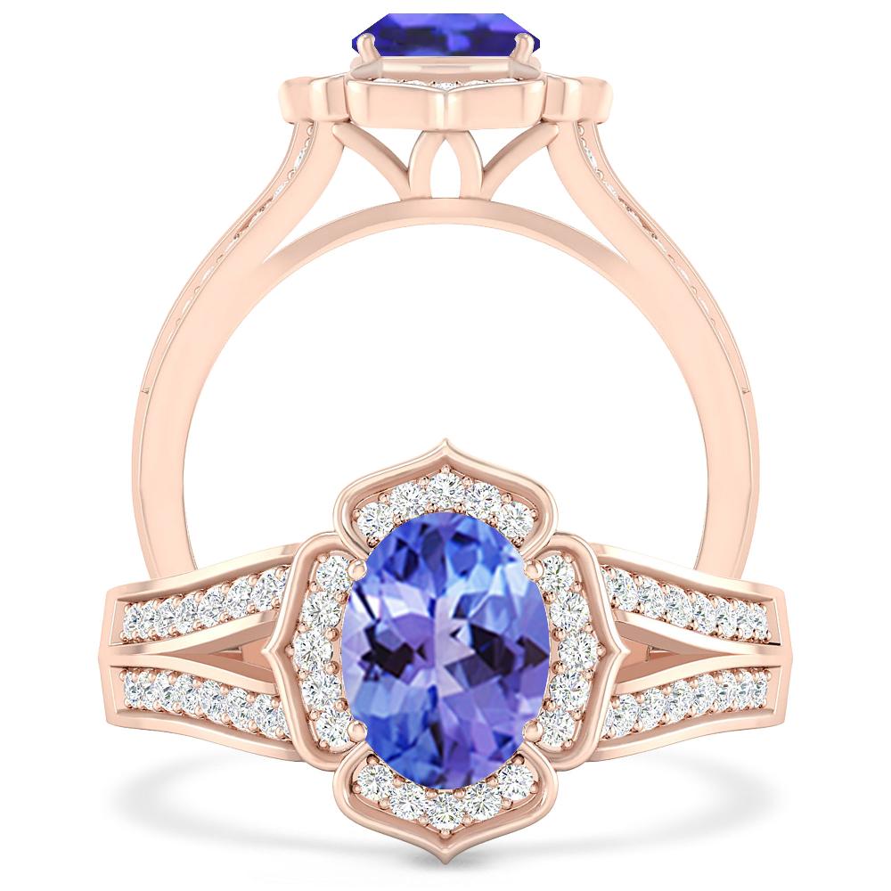 Rose Gold - Tanzanite