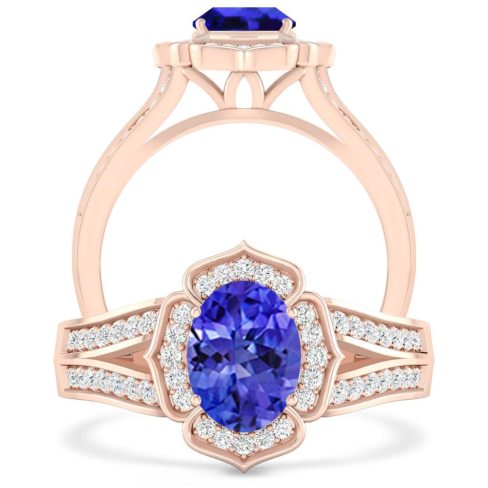 Rose Gold - Tanzanite