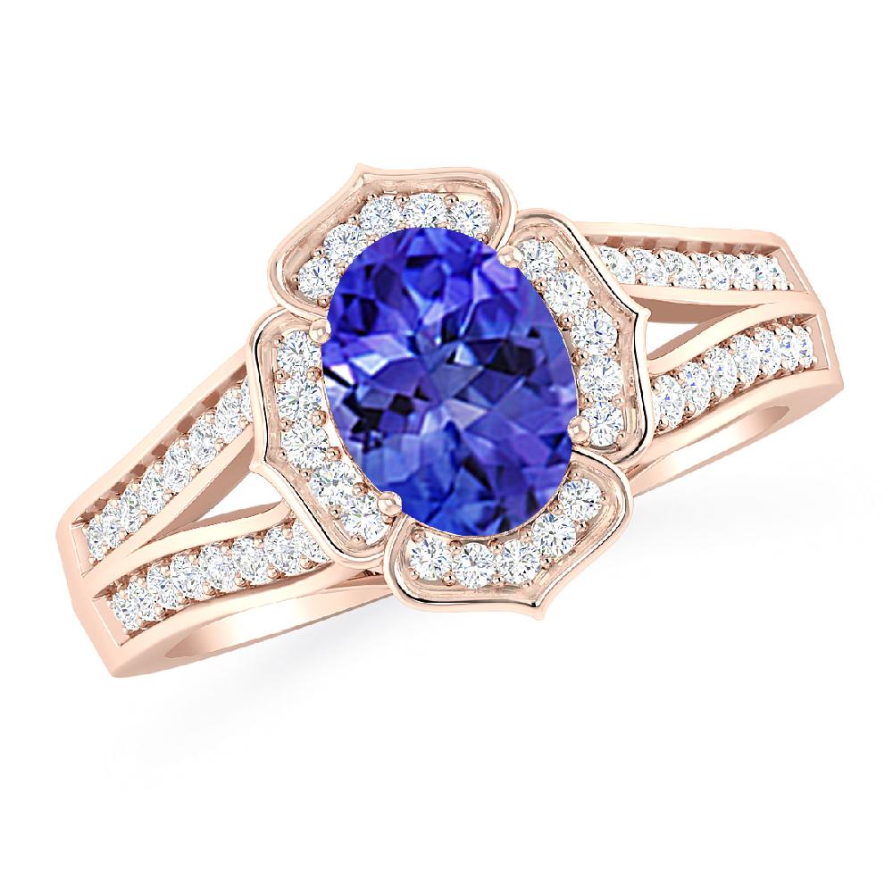 Rose Gold - Tanzanite