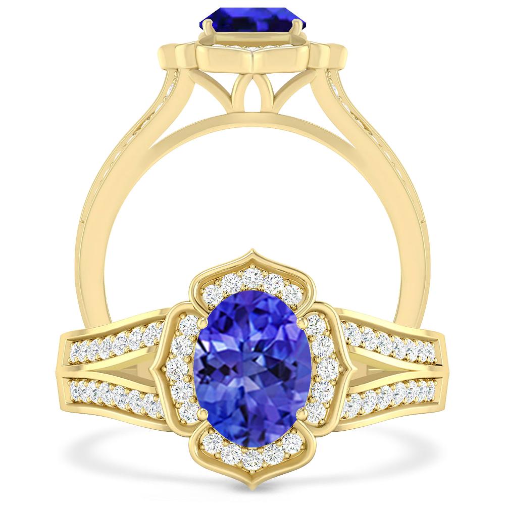 Yellow Gold - Tanzanite