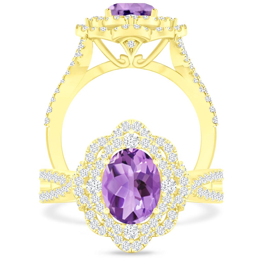 Yellow Gold - Amethyst