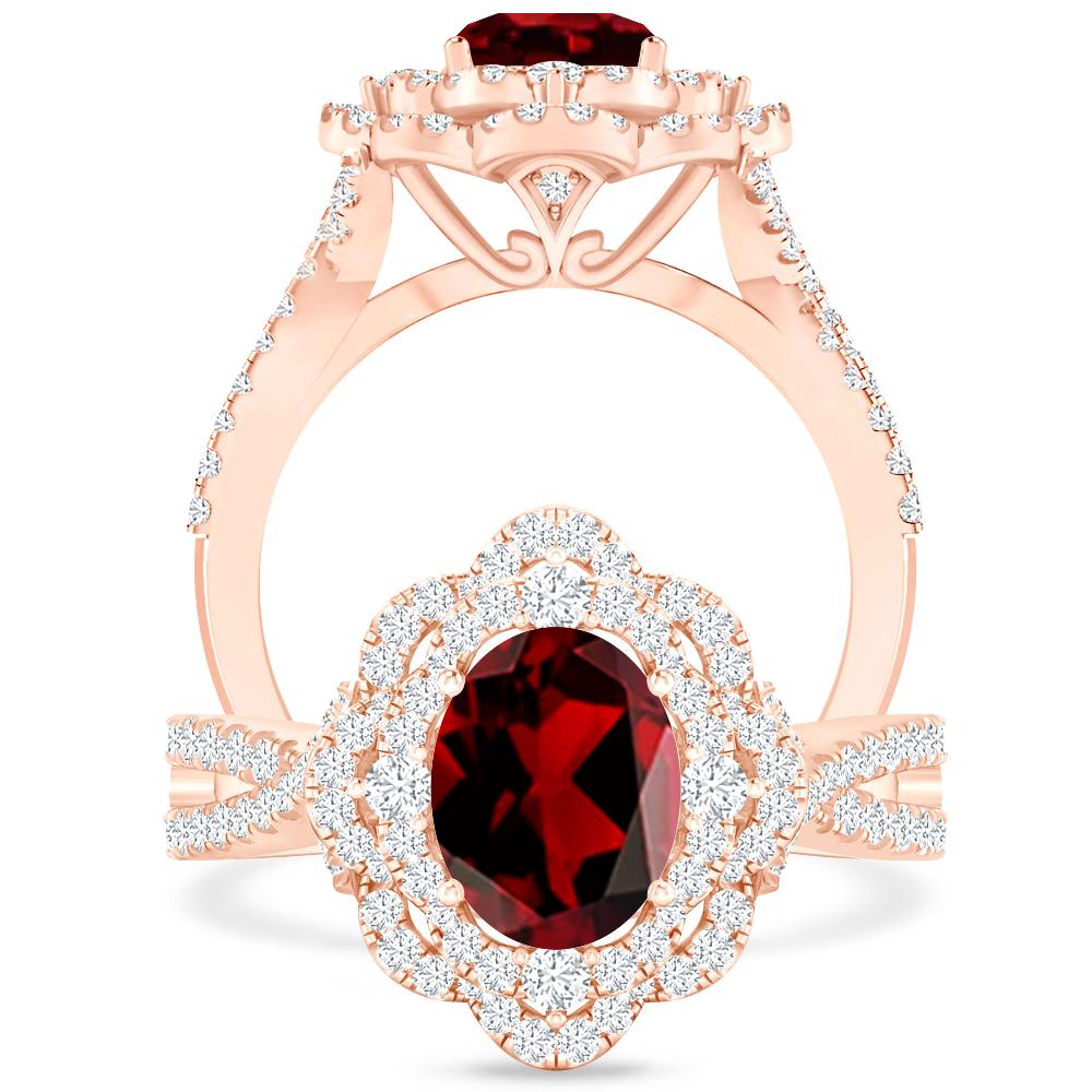 Rose Gold - Garnet