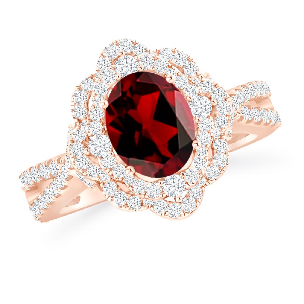 Rose Gold - Garnet
