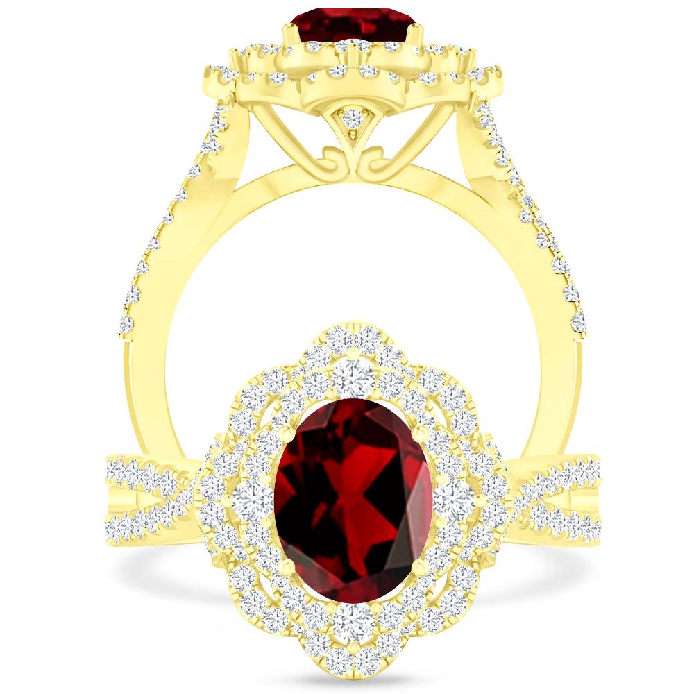 Yellow Gold - Garnet