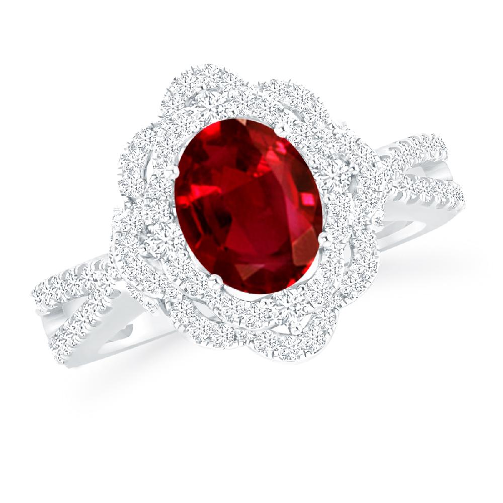 White Gold - Ruby