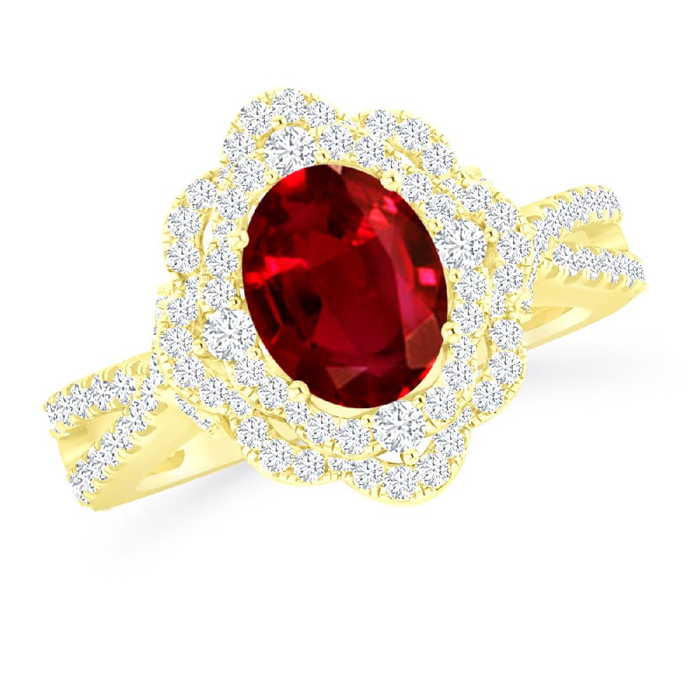 Yellow Gold - Ruby