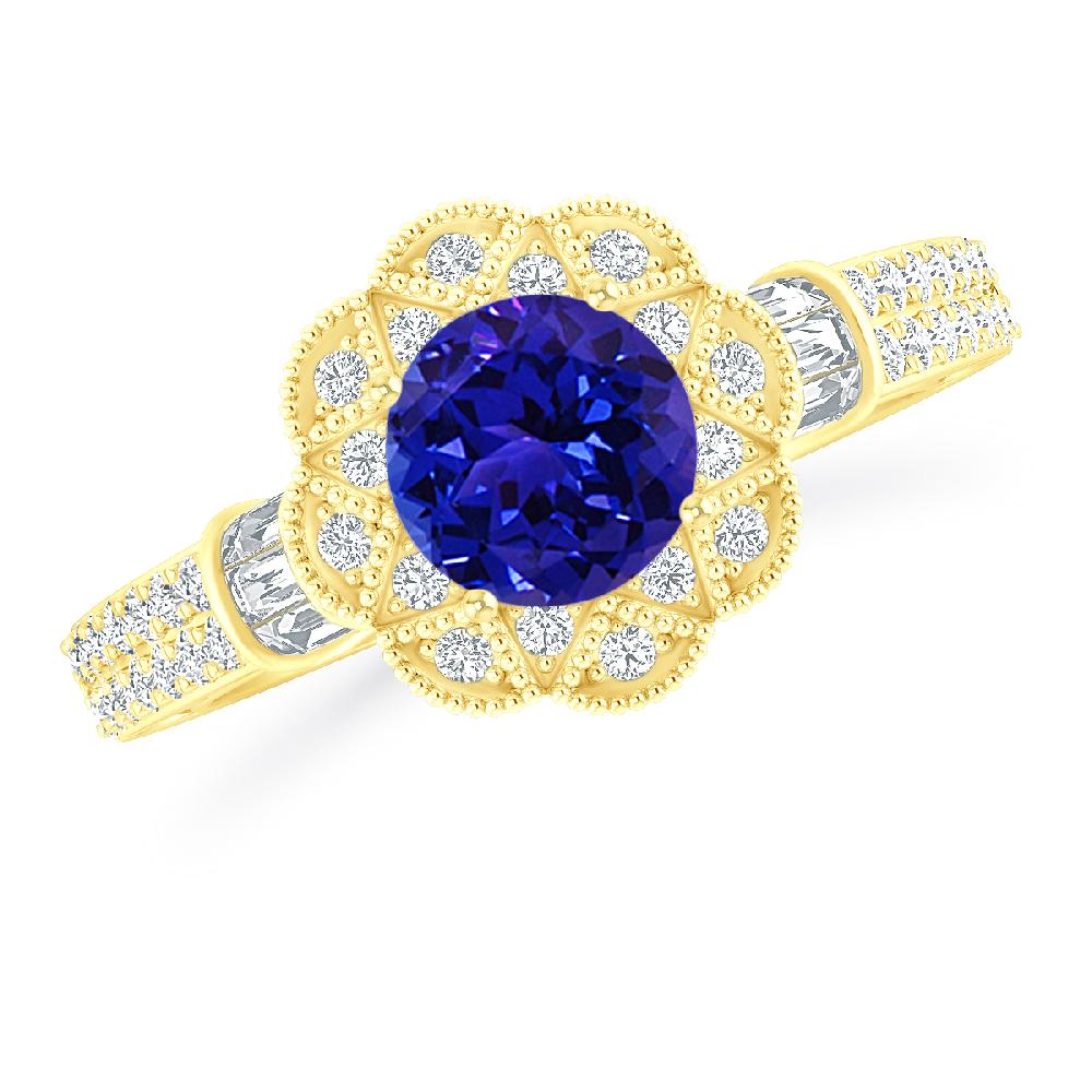 Yellow Gold - Tanzanite