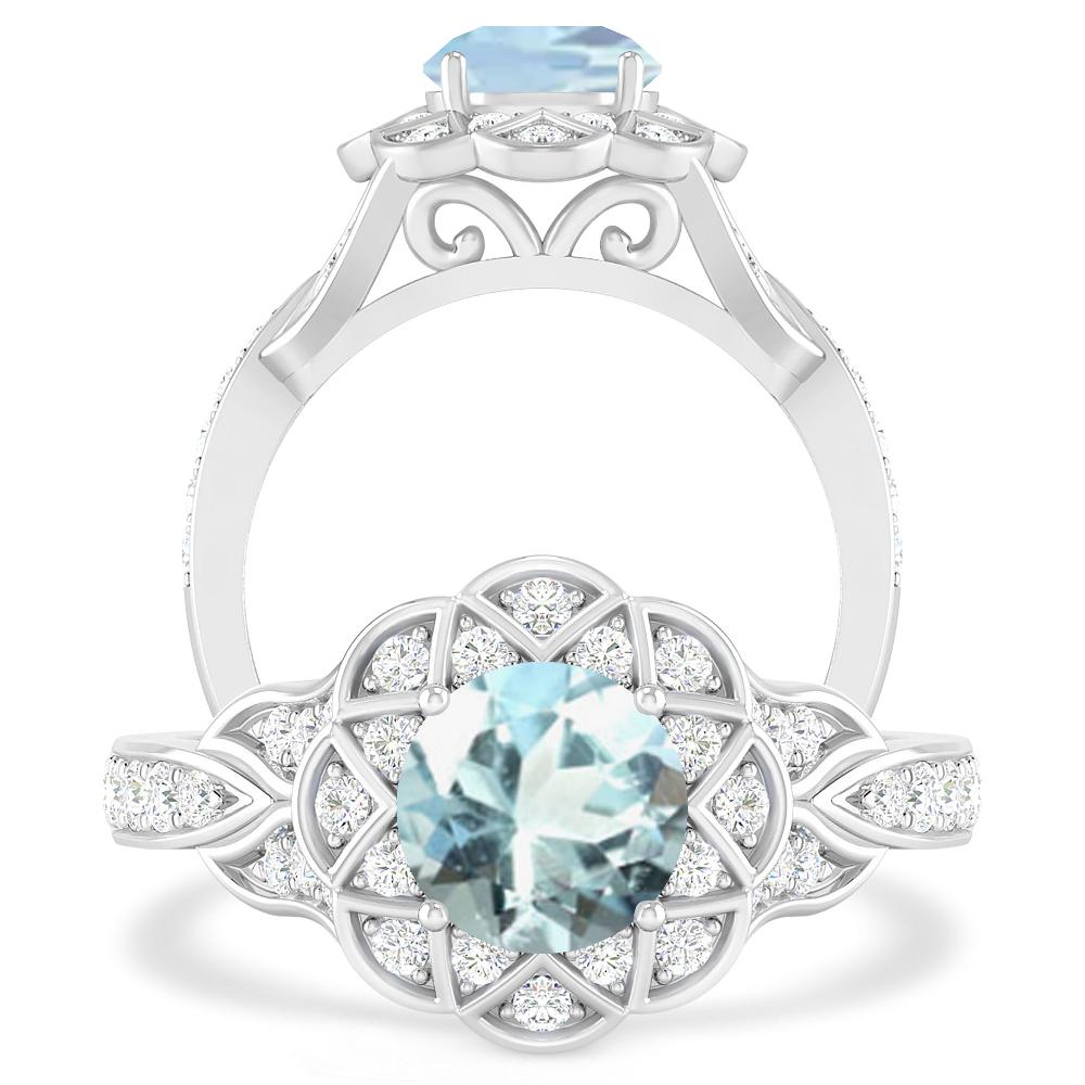 White Gold - Aquamarine