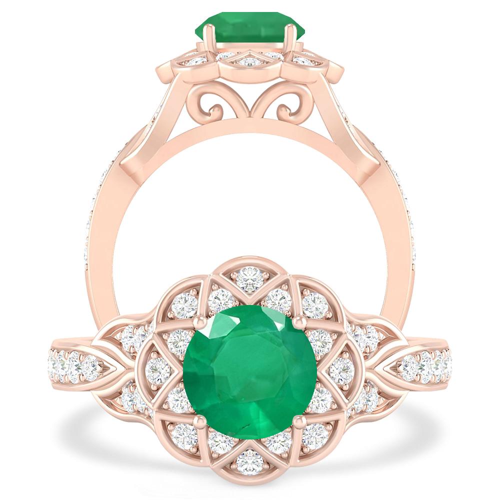 Rose Gold - Emerald