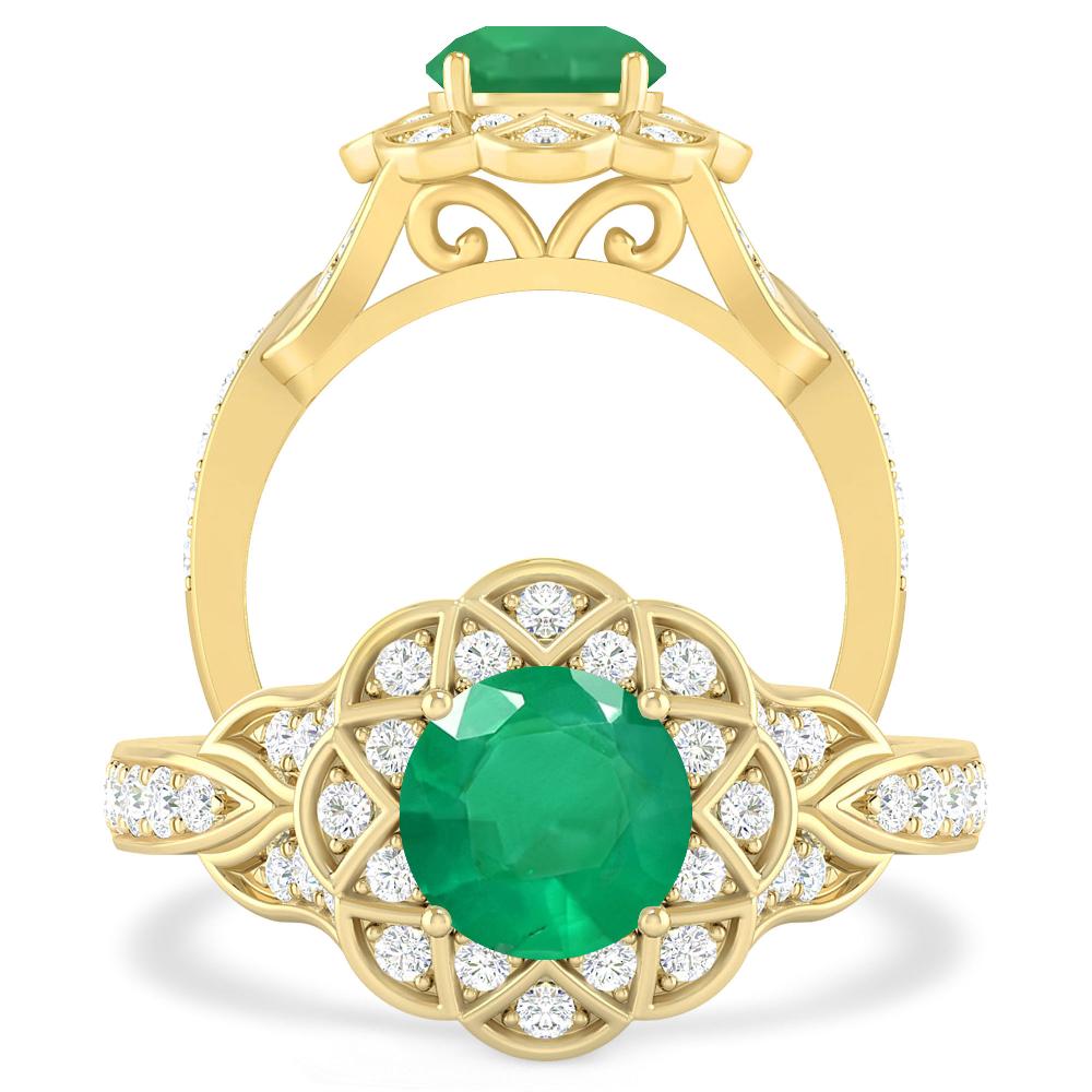 Yellow Gold - Emerald