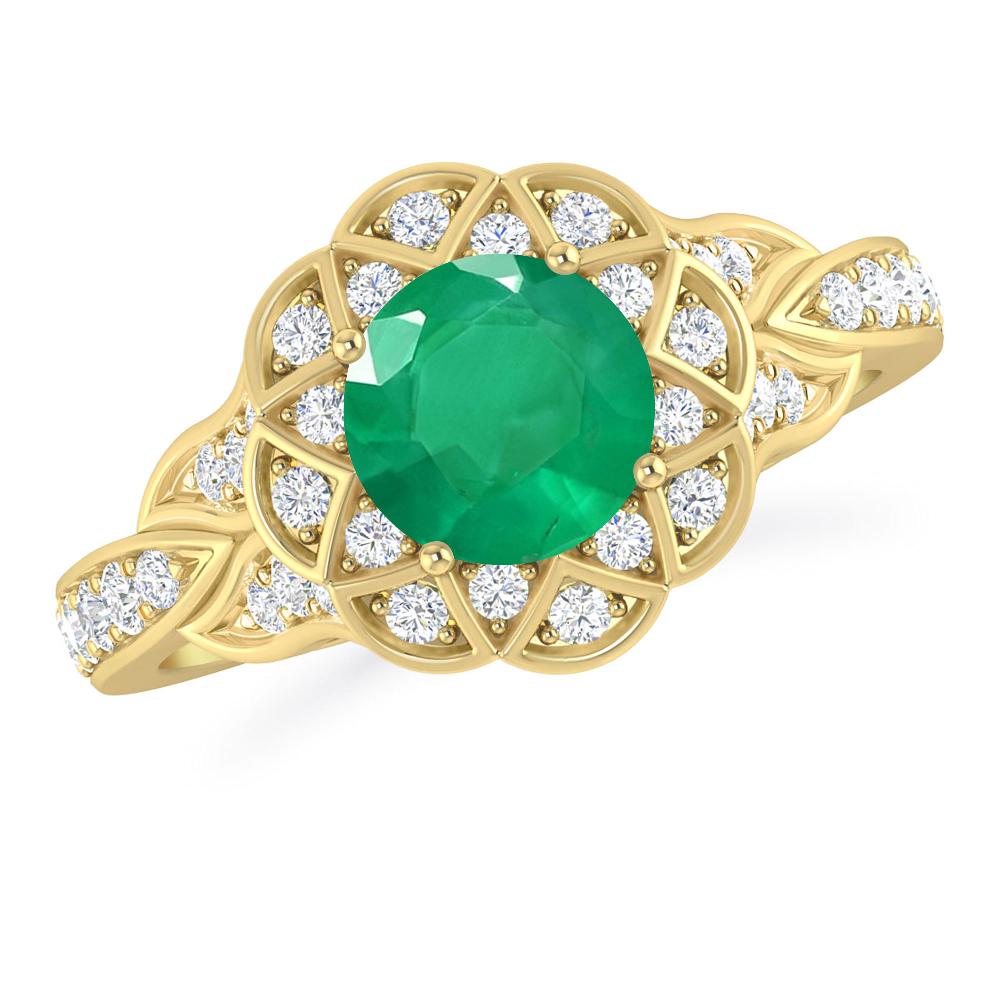 Yellow Gold - Emerald