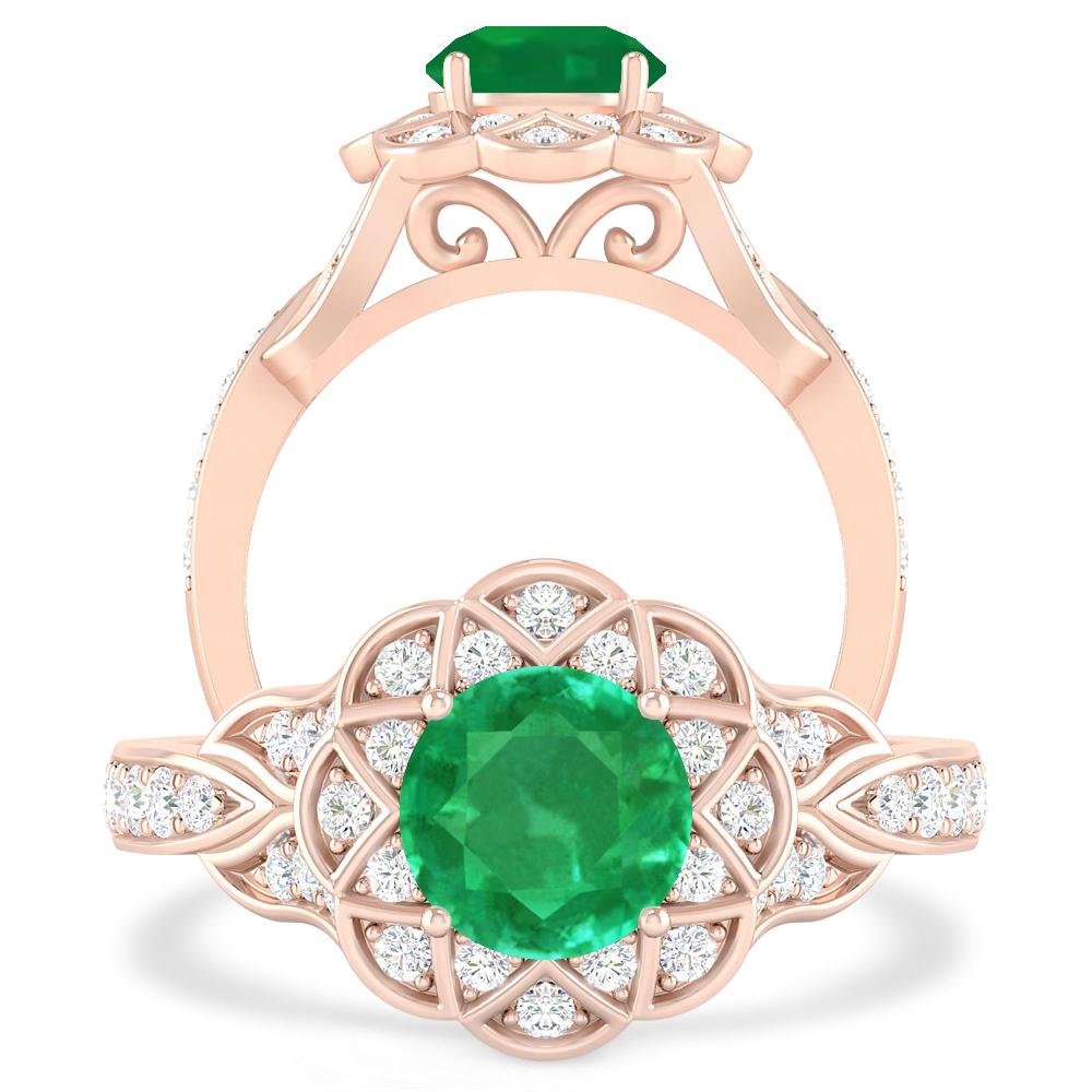 Rose Gold - Emerald