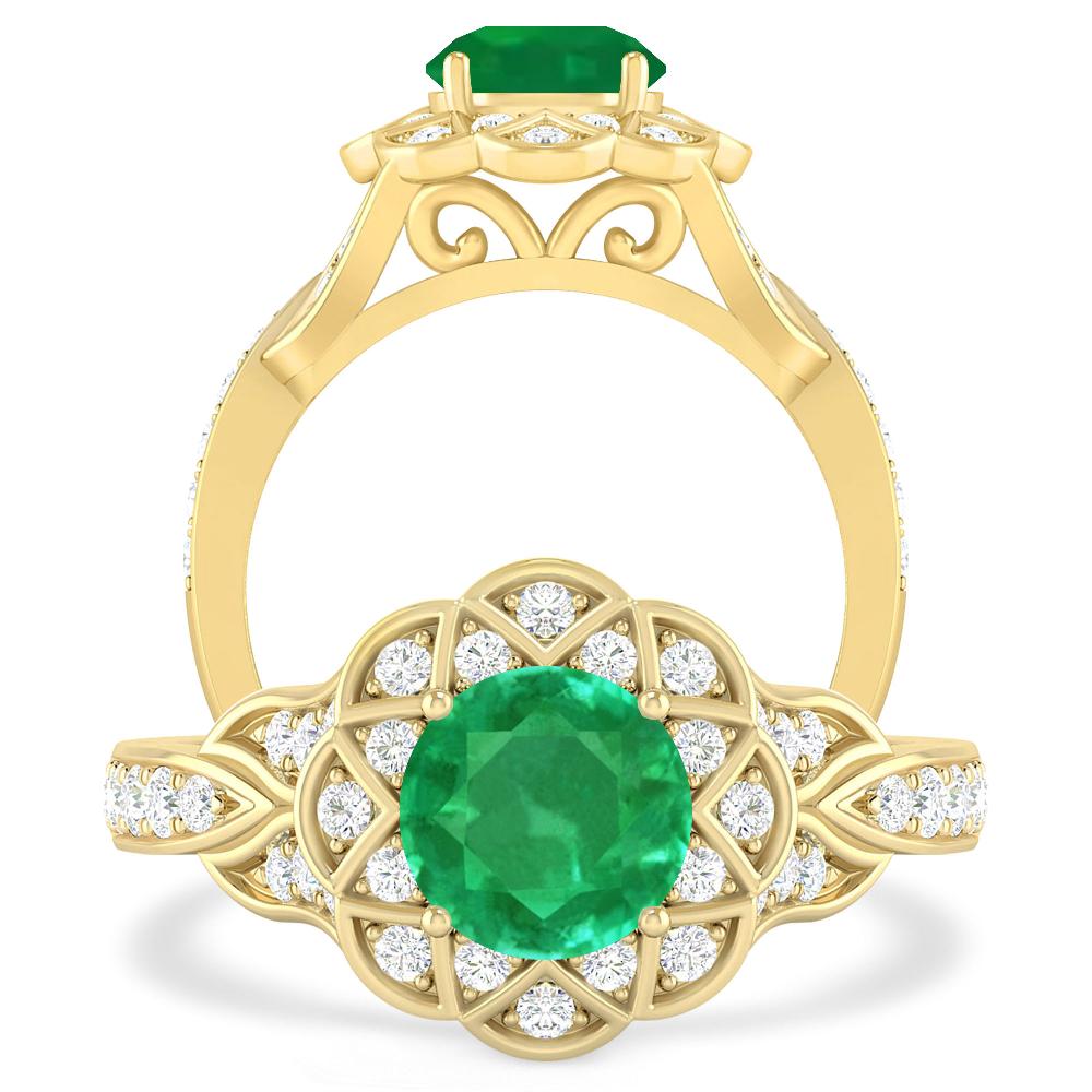 Yellow Gold - Emerald