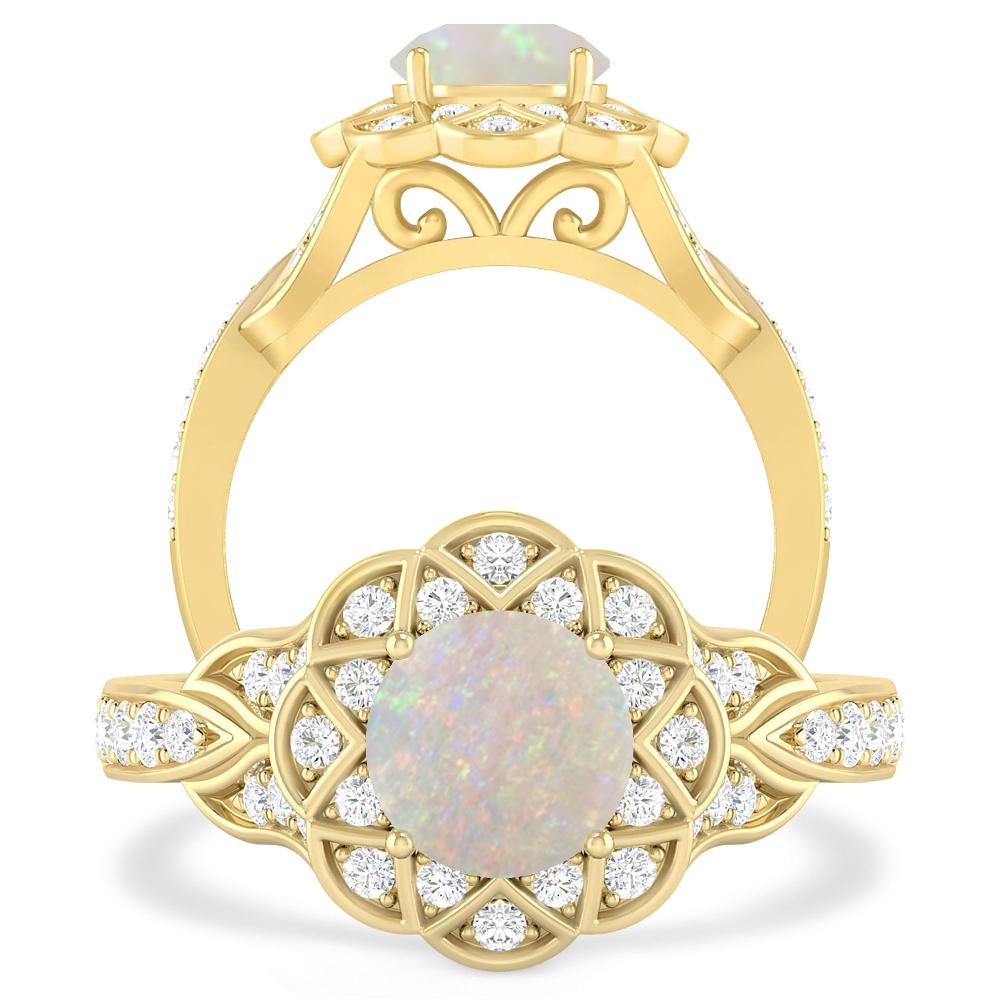 Yellow Gold - Opal