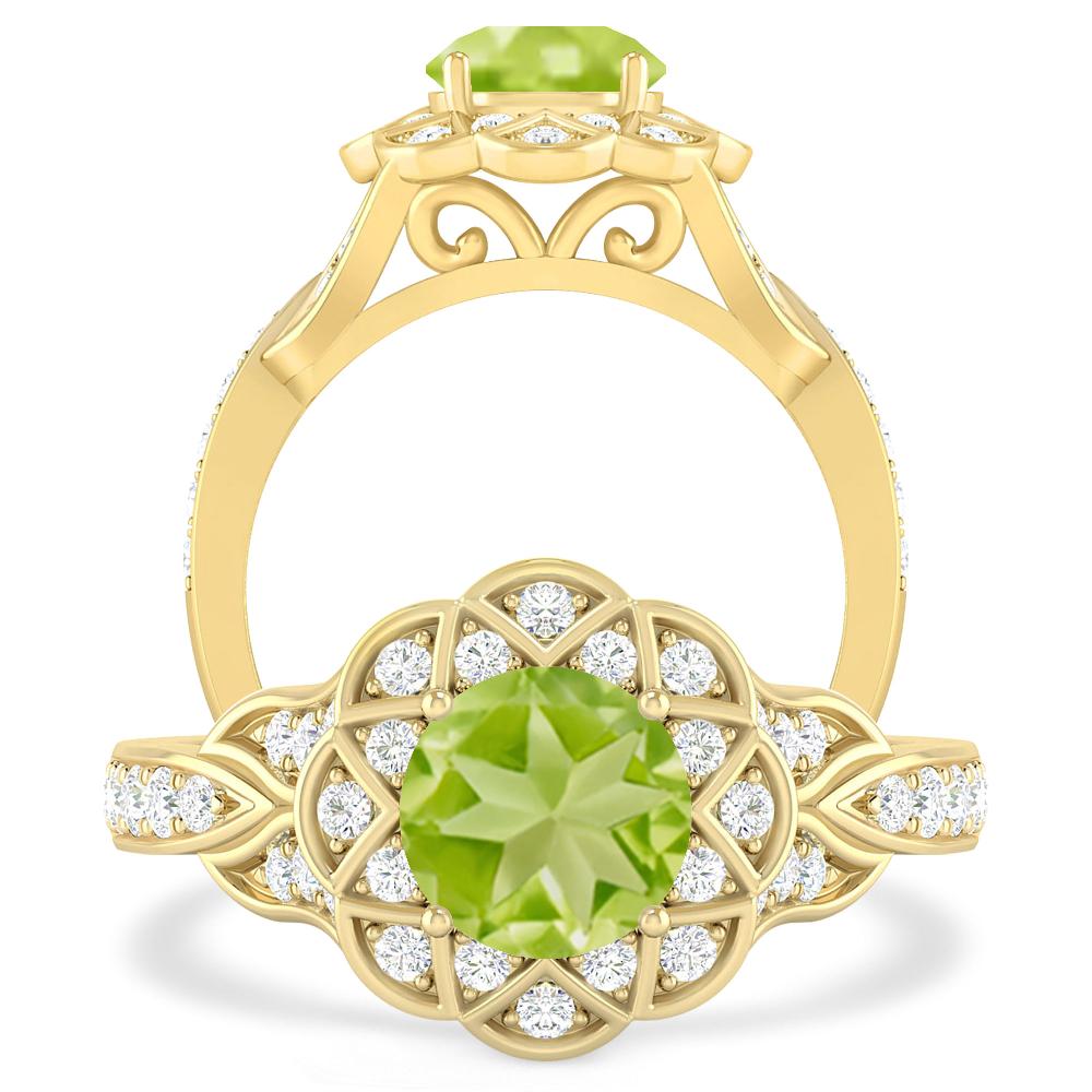 Yellow Gold - Peridot