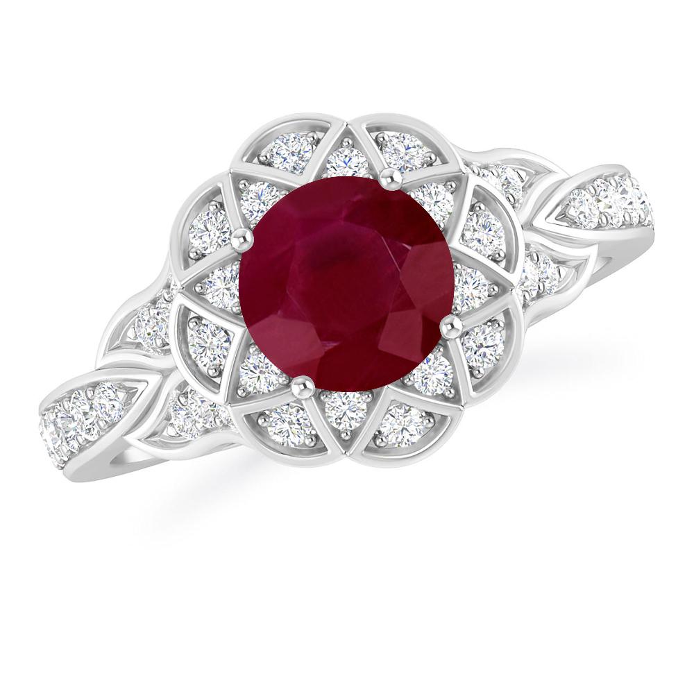 White Gold - Ruby