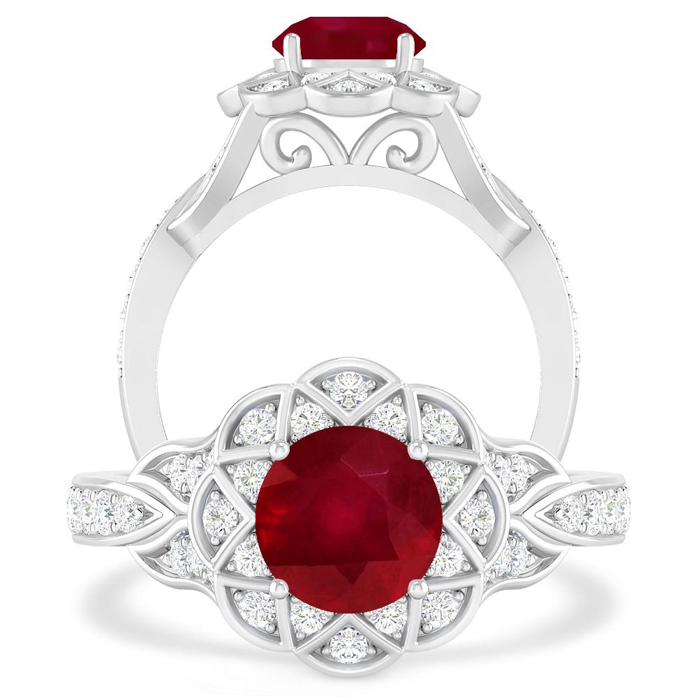 White Gold - Ruby