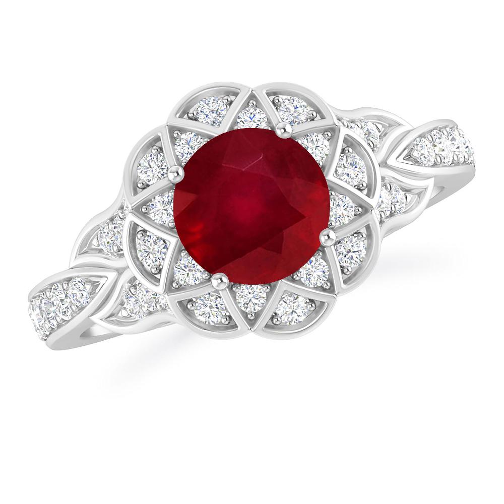 White Gold - Ruby