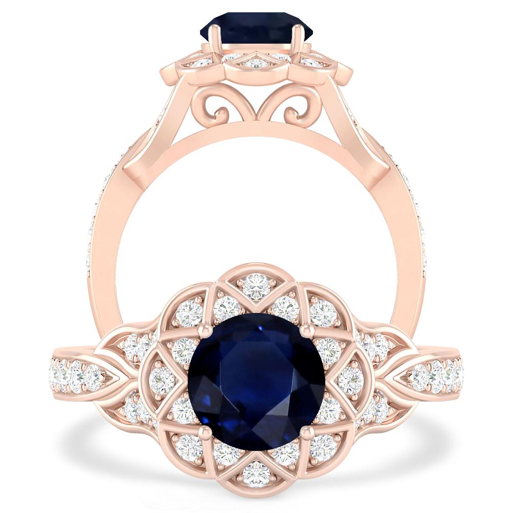 Rose Gold - Sapphire