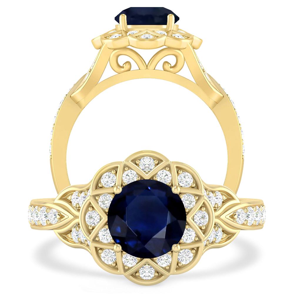 Yellow Gold - Sapphire