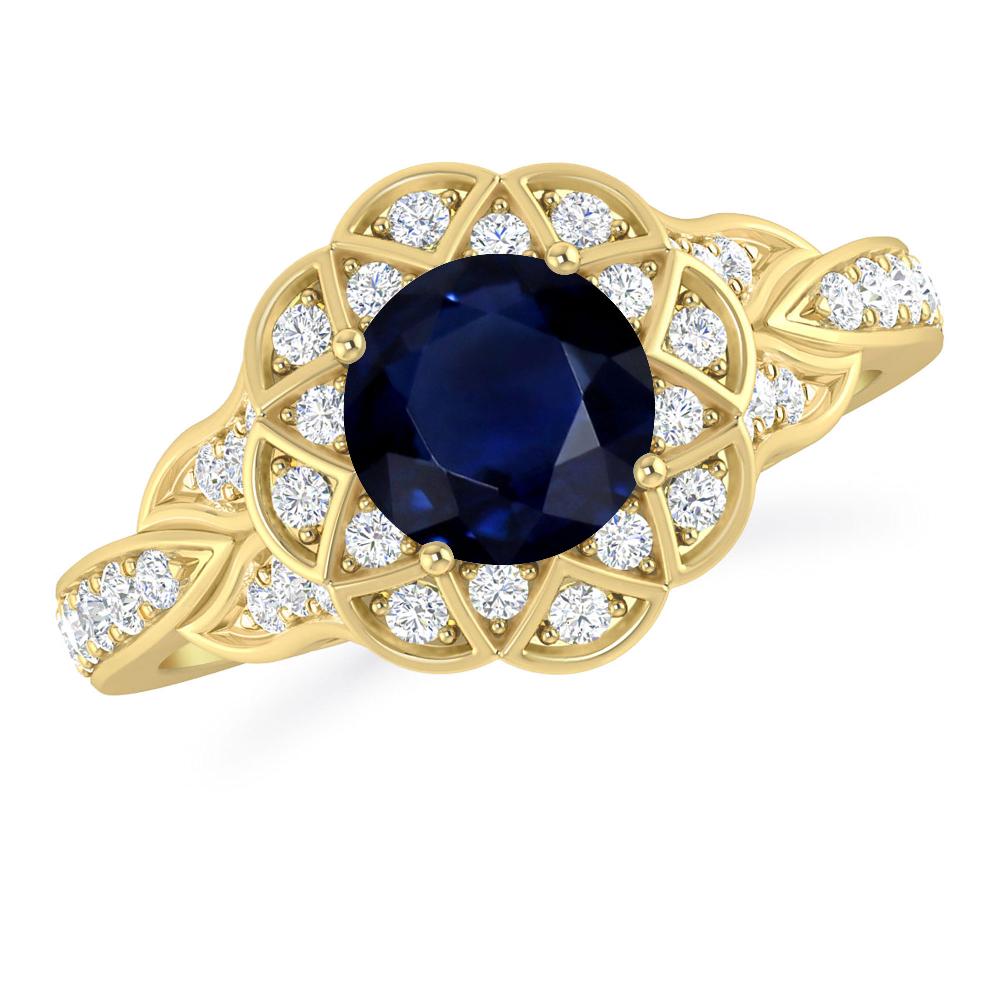 Yellow Gold - Sapphire