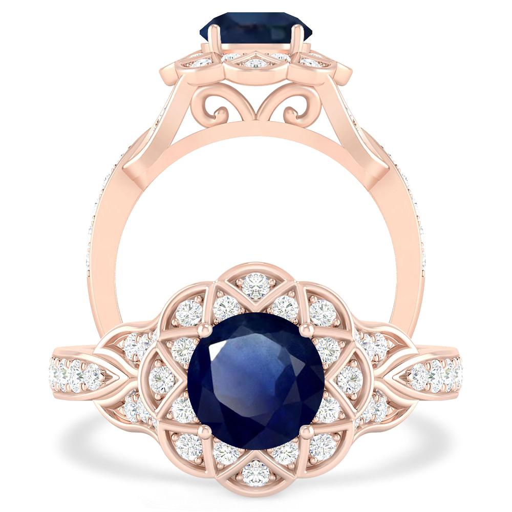 Rose Gold - Sapphire
