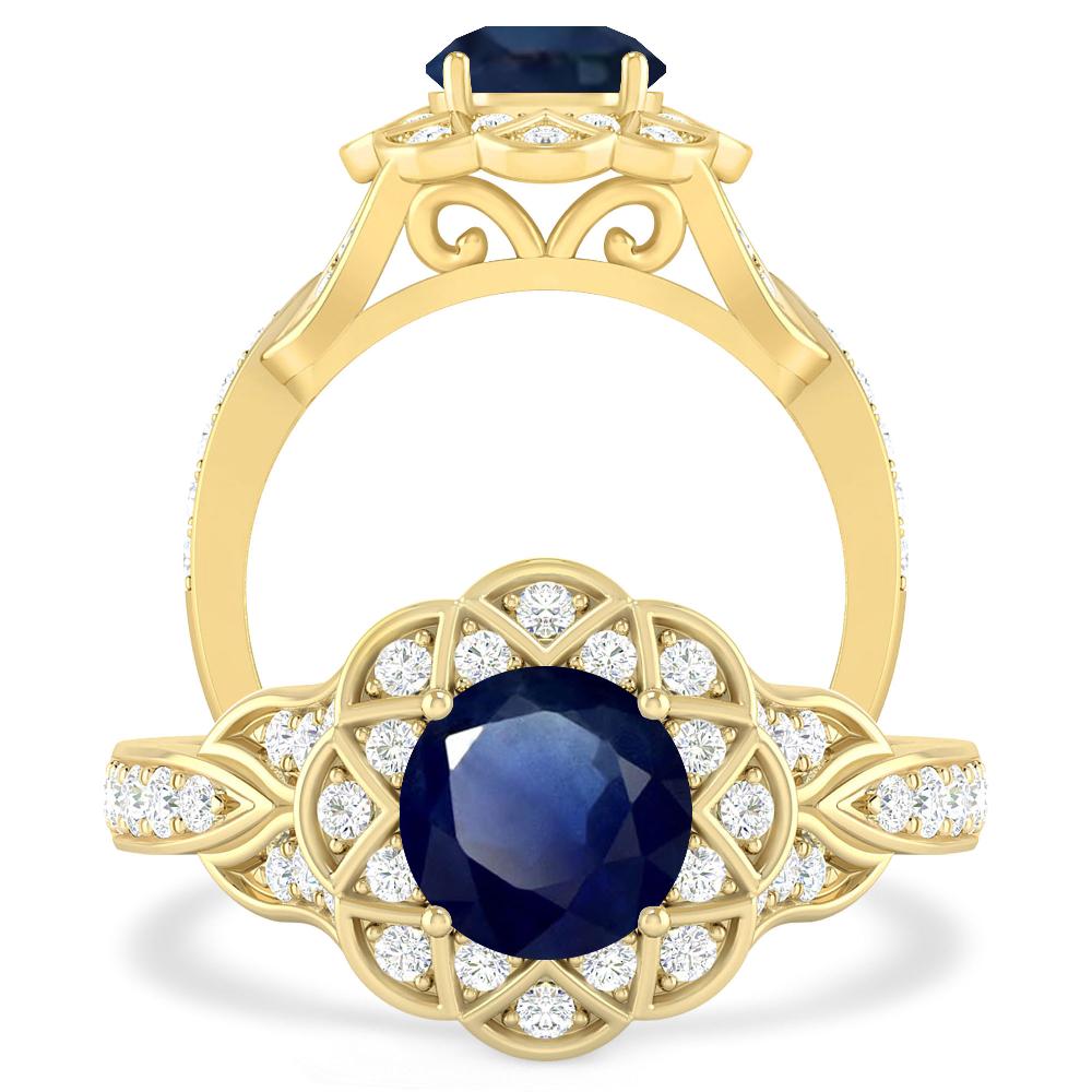 Yellow Gold - Sapphire